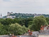 DSC6609  A  view from the top floor of our home for a week in Saumur. Chateau Saumur in the distance.